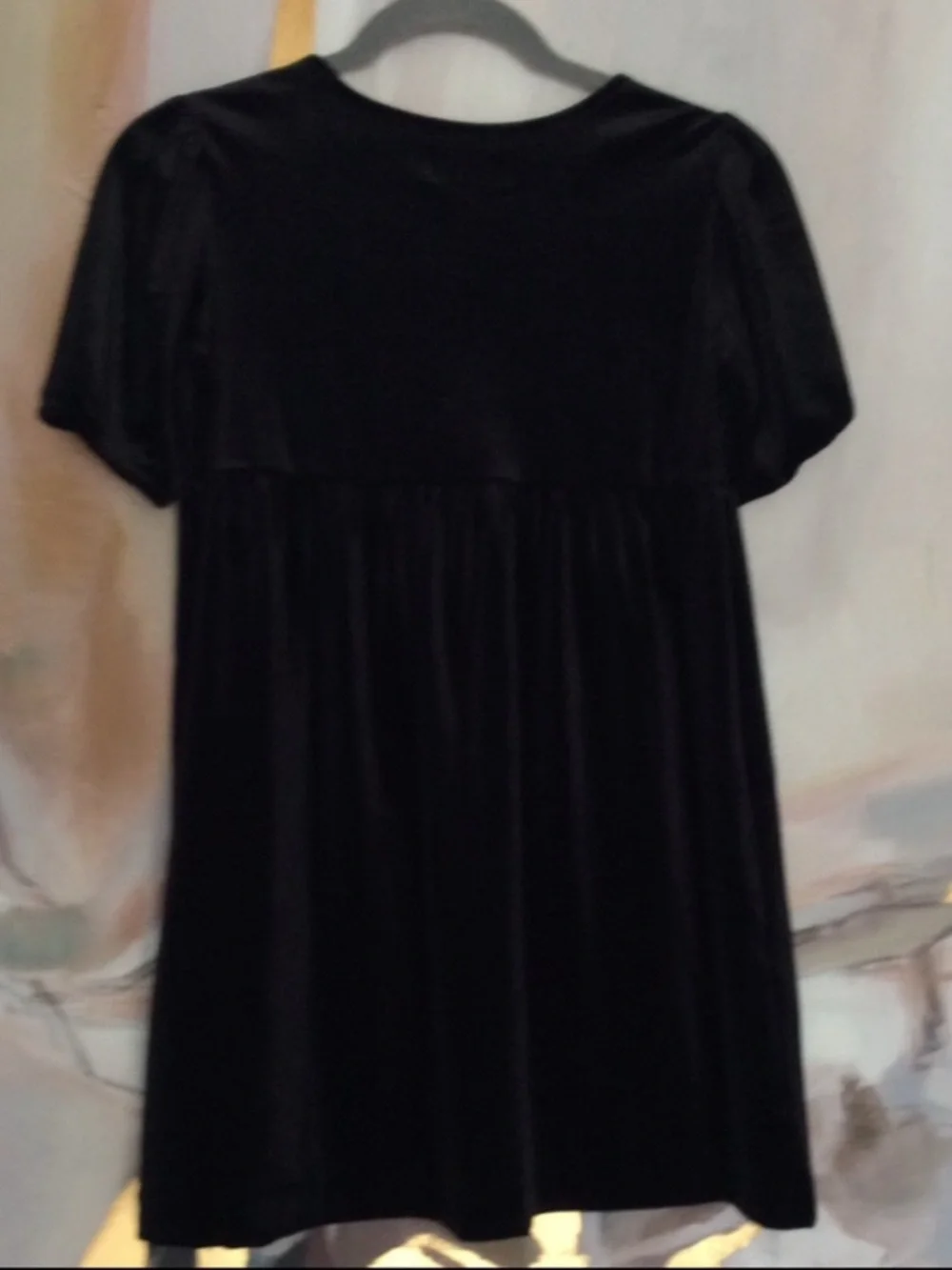 NWOT Old Navy Cozy Velour Puff Sleeve Swing Dress
